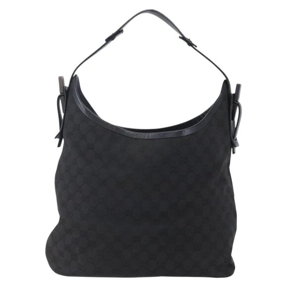 GUCCI GG Canvas Shoulder Bag Black 106242 Auth 149723 - Picture 2 of 16